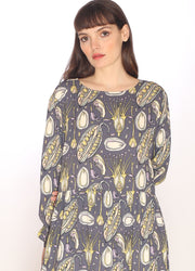 110132_SEEDS PRINT LONG DRESS