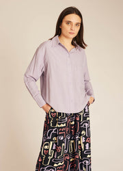 POCKETS SILKY SHIRT LILAC