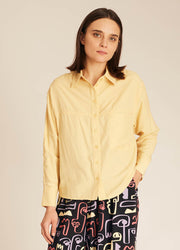 POCKETS SILKY SHIRT YELLOW