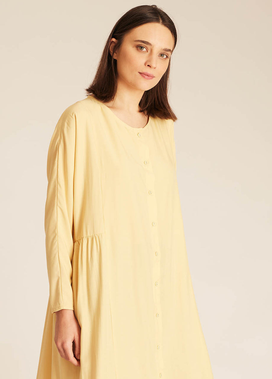 WIDE LONG DRESS YELLOW