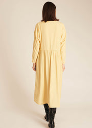 WIDE LONG DRESS YELLOW