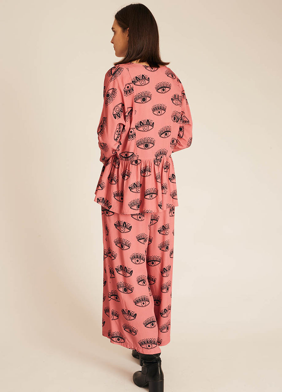 BLUSA CON STAMPA OCCHI