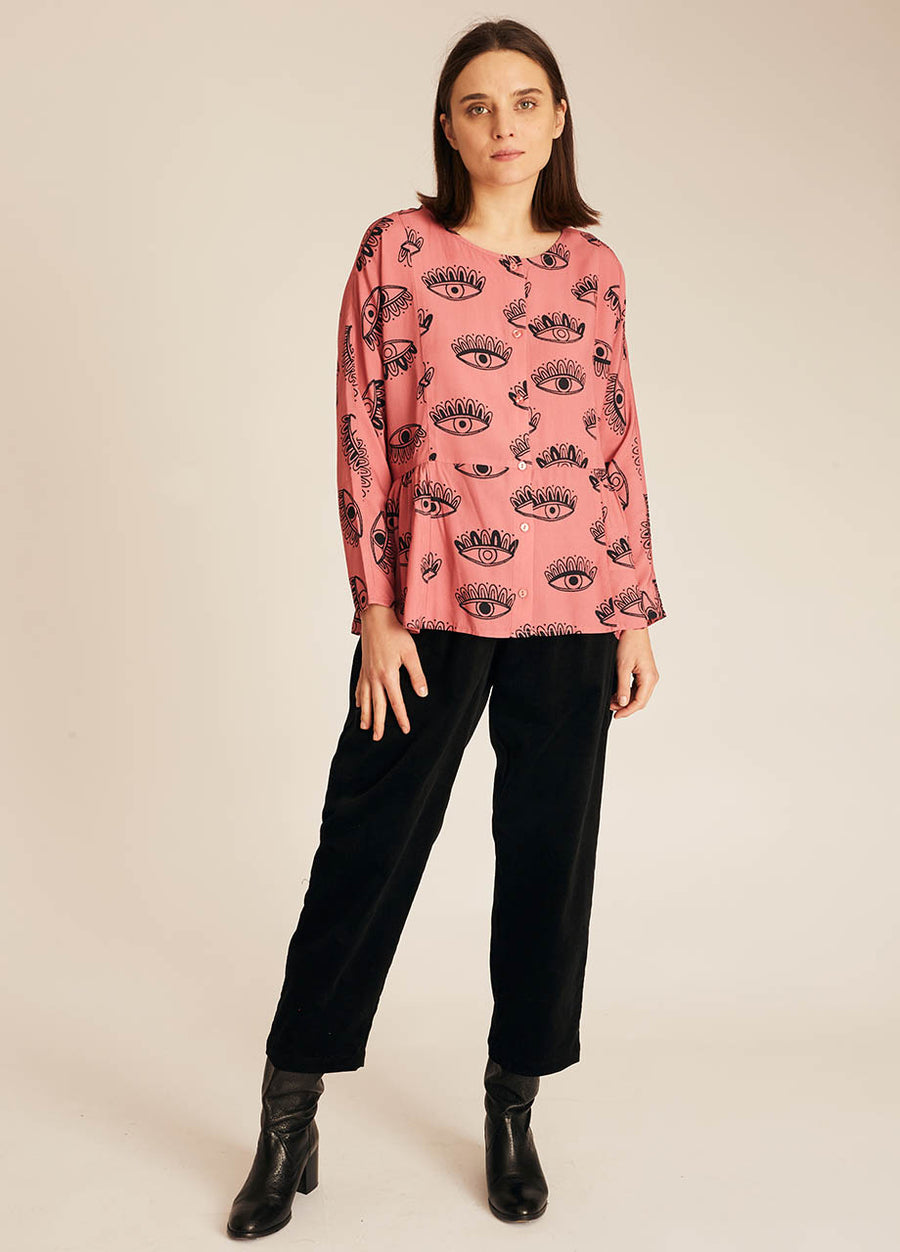 BLUSA CON STAMPA OCCHI