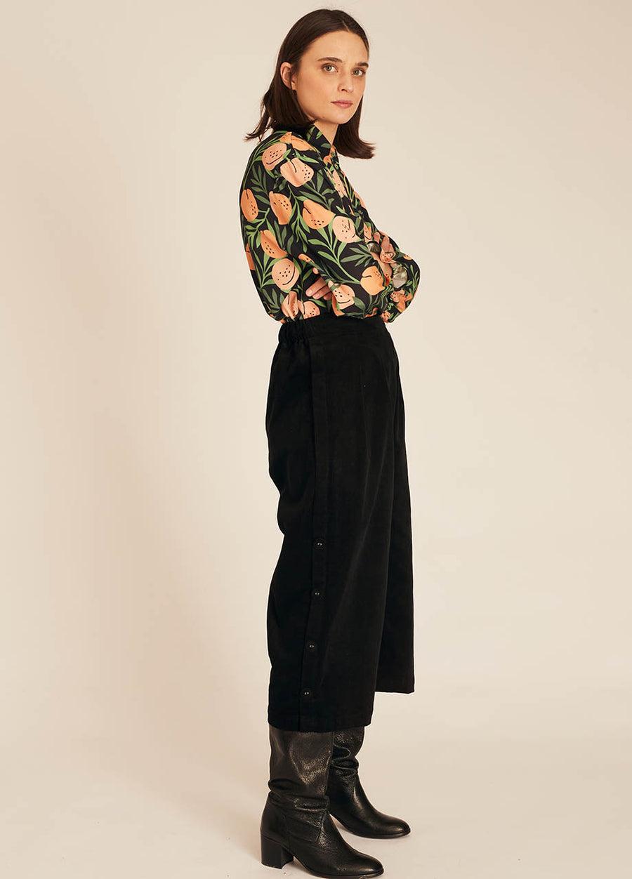 THIN CORDUROY CULOTTE BLACK