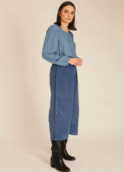 THIN CORDUROY CULOTTE BLUE
