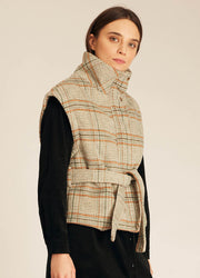 WINTER SQUARES WAISCOAT GREEN