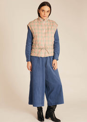 SQUARES WAISCOAT NUDE