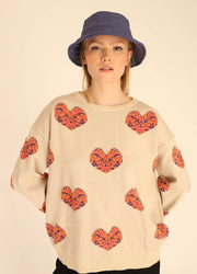 HAT DAISY EMB INDIGO