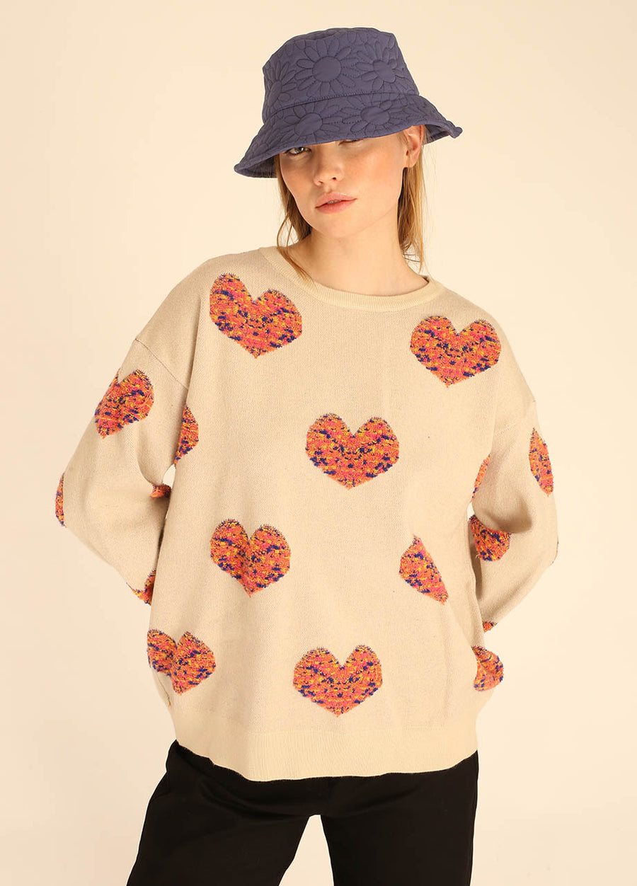 HAT DAISY EMB INDIGO