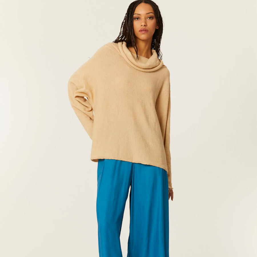 PANTALON ANCHO ECOVERO AZUL