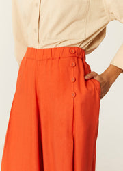 PANTALON ANCHO ECOVERO ROJO