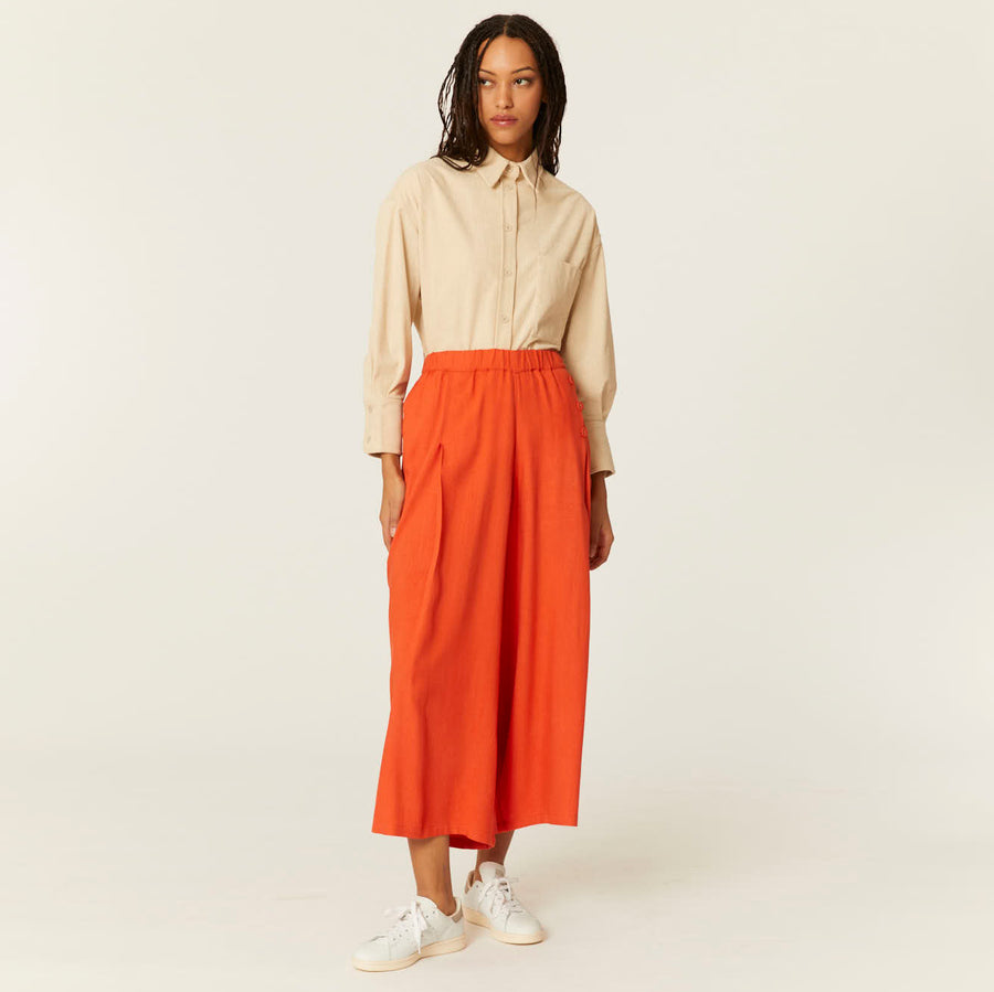 PANTALON ANCHO ECOVERO ROJO