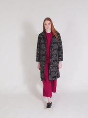 Swan coat with quilted lining
