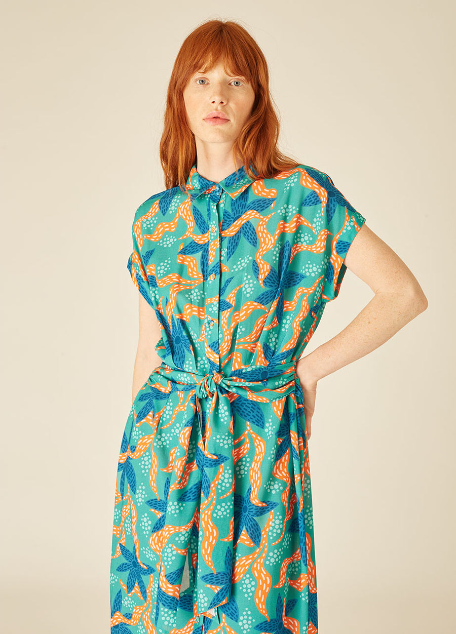 VESTIDO CAMISERO SEA FLOWERS