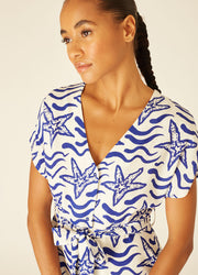 NAVY STARS DRESS
