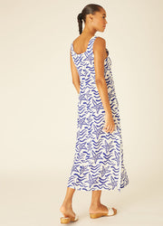 NAVY STARS LONG DRESS