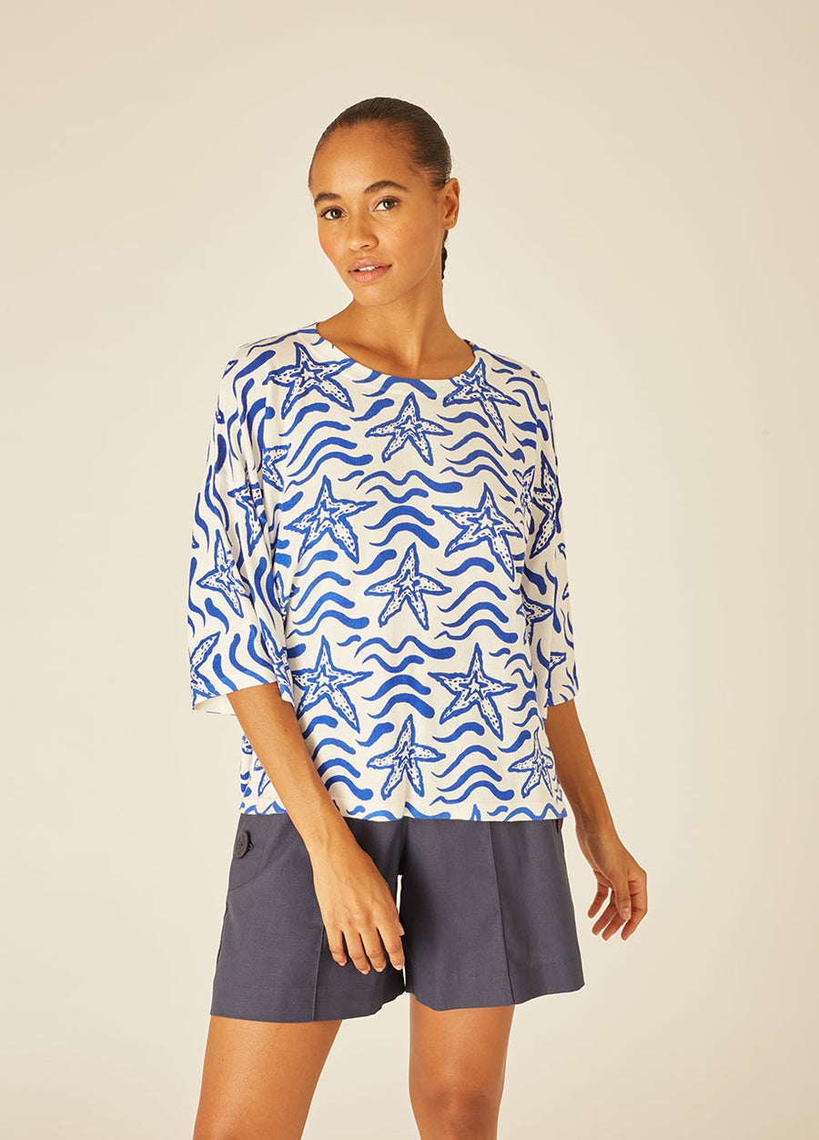STARS SWEATER SHORT SLEEVE