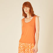 KNITTED TANK TOP ORANGE