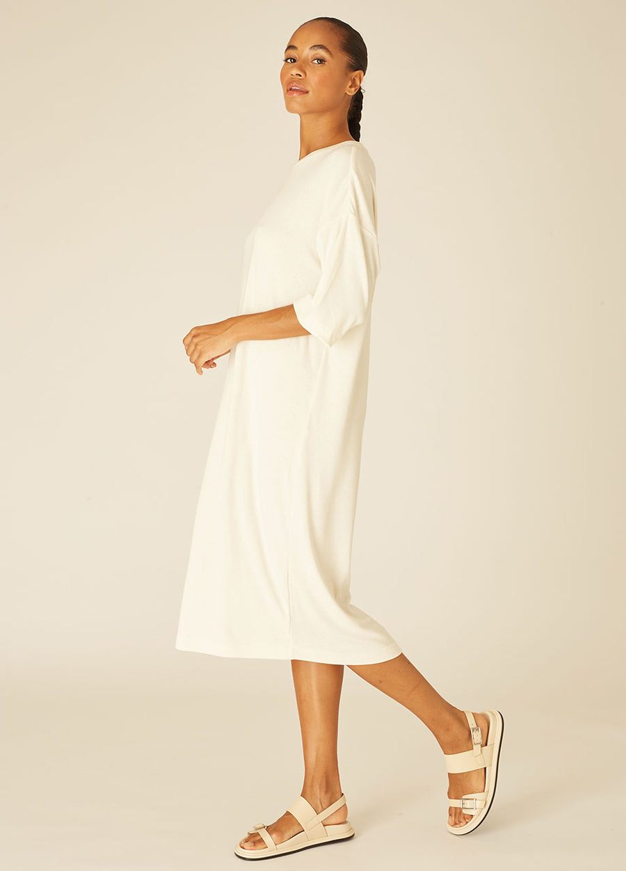 TSHIRT DRESS CREAM
