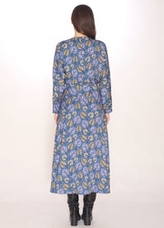 110137_LEAVES PRINTED LONG DRESS