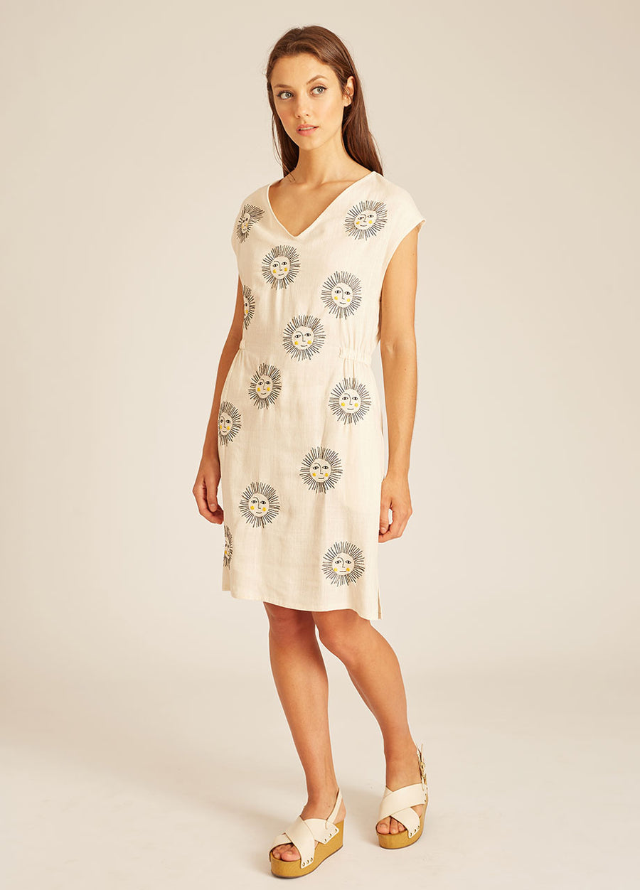 SUN EMB DRESS