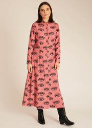 EYES PRINT MIDI DRESS
