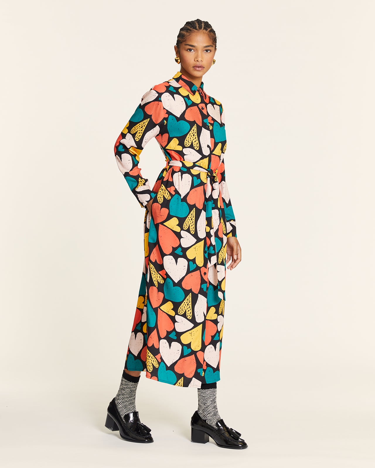 VESTIDO CORAZONES CAMISERO