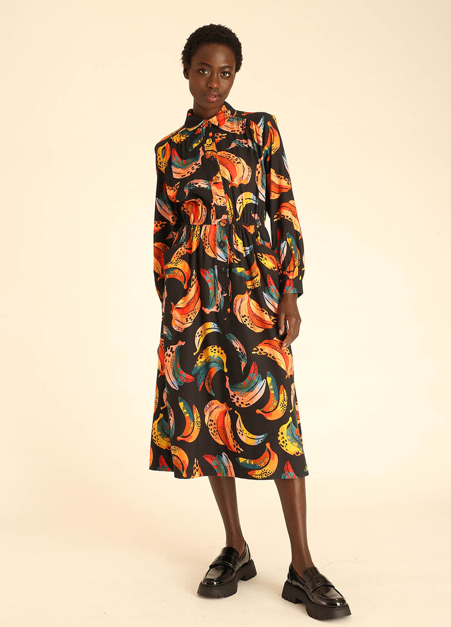 POP BANANAS LONG DRESS