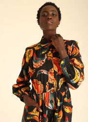 POP BANANAS LONG DRESS