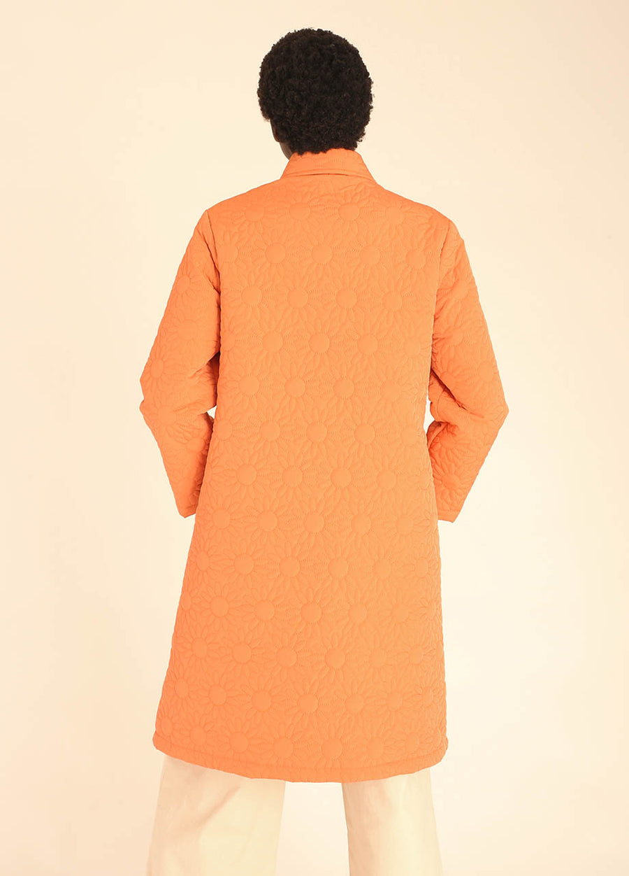 COAT DAISY EMBR PEACH