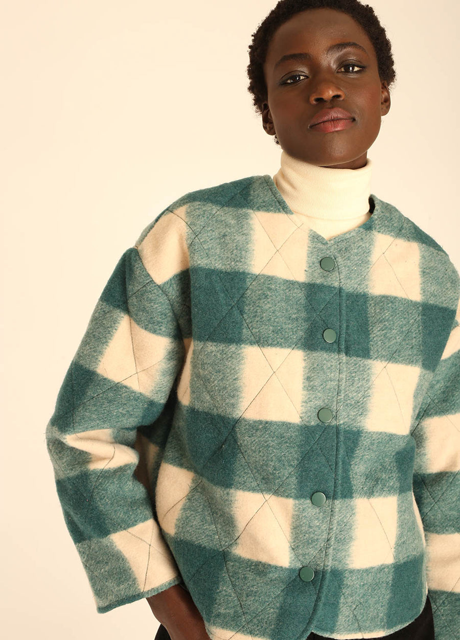 SQUARES JACKET GREEN