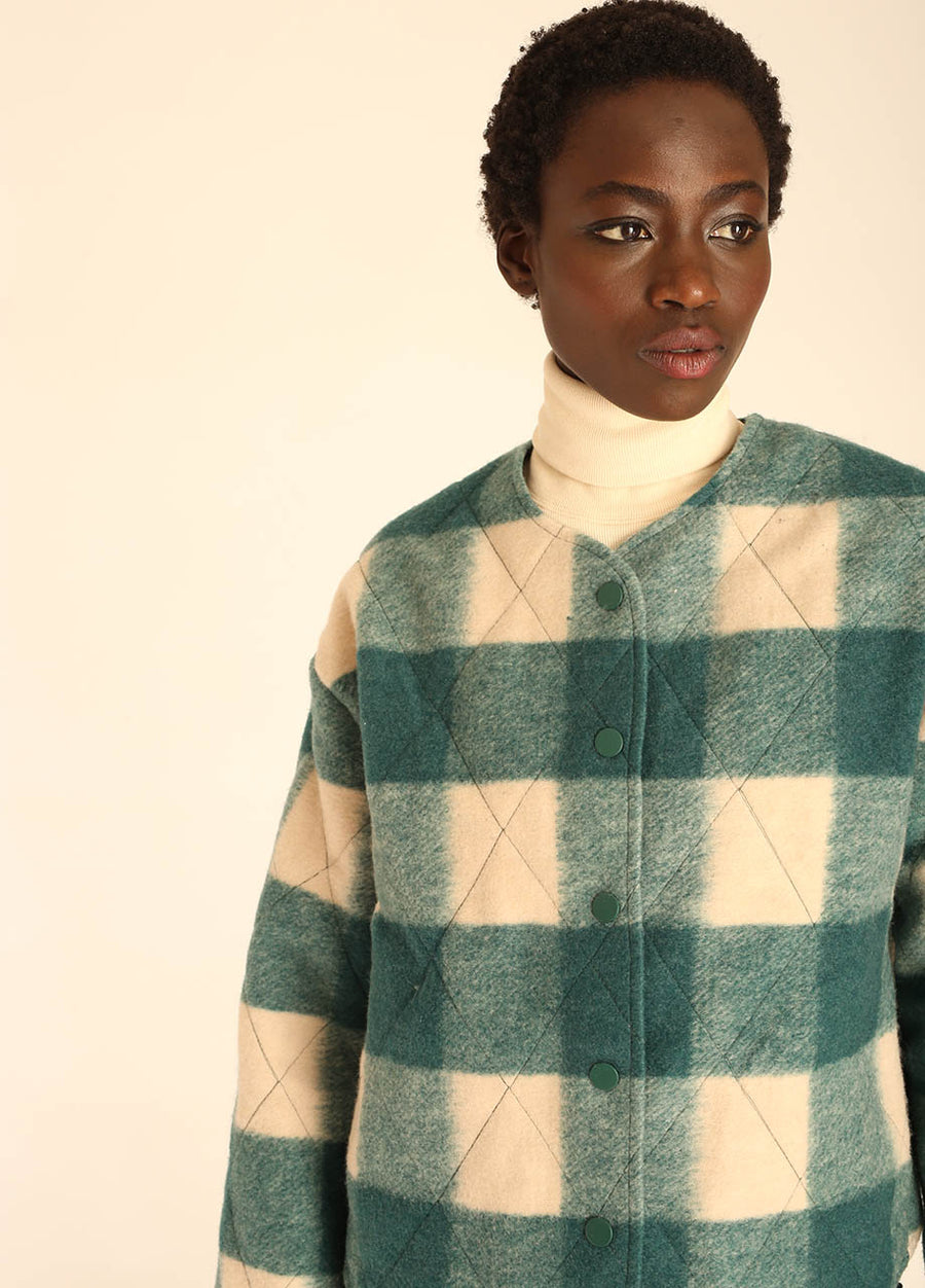 SQUARES JACKET GREEN