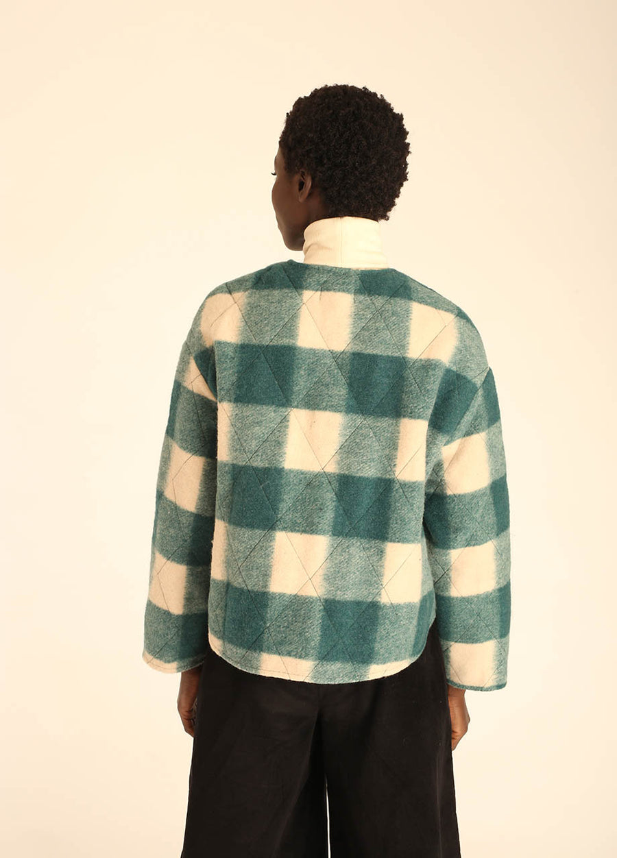 SQUARES JACKET GREEN