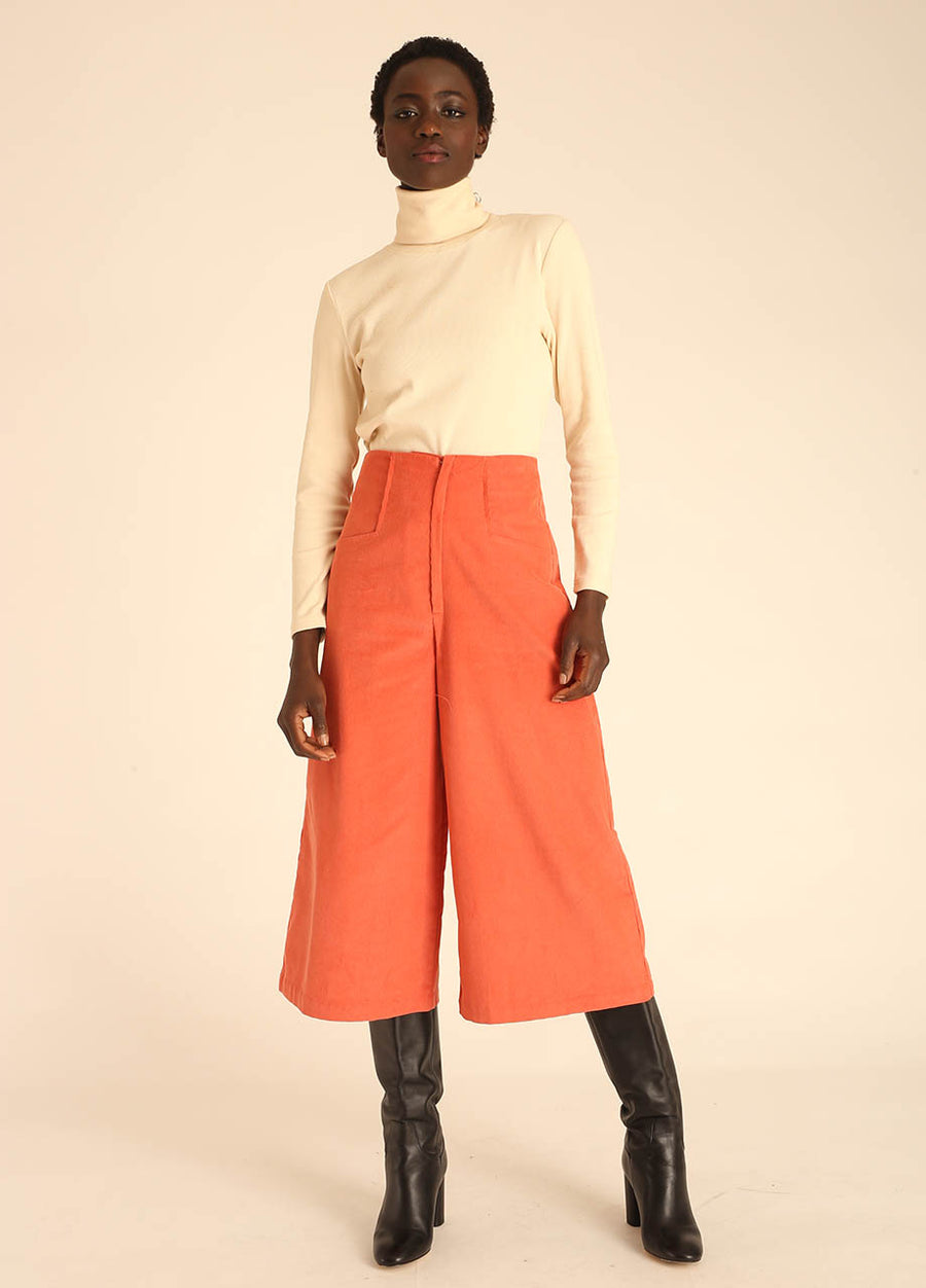 CORDUROY PEACH CULOTTE