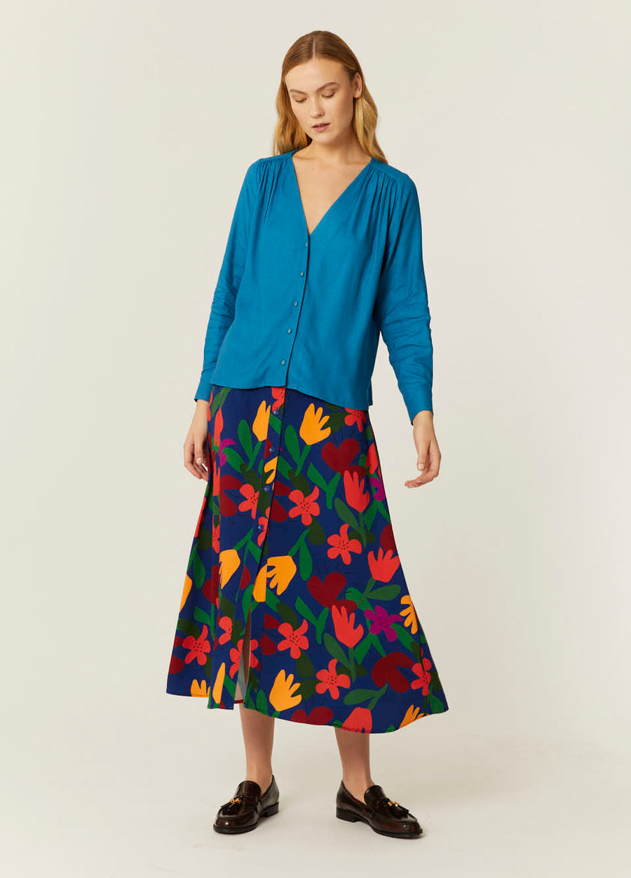 BLUSA ECOVERO AZUL