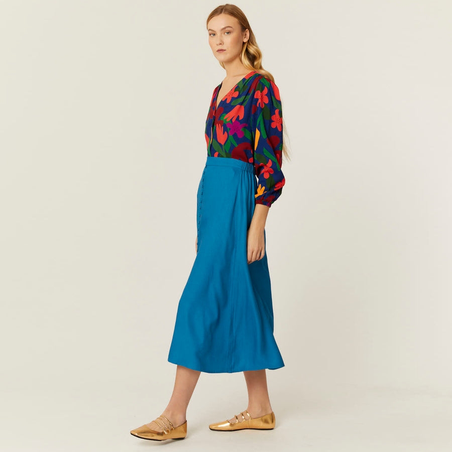 FALDA ECOVERO AZUL