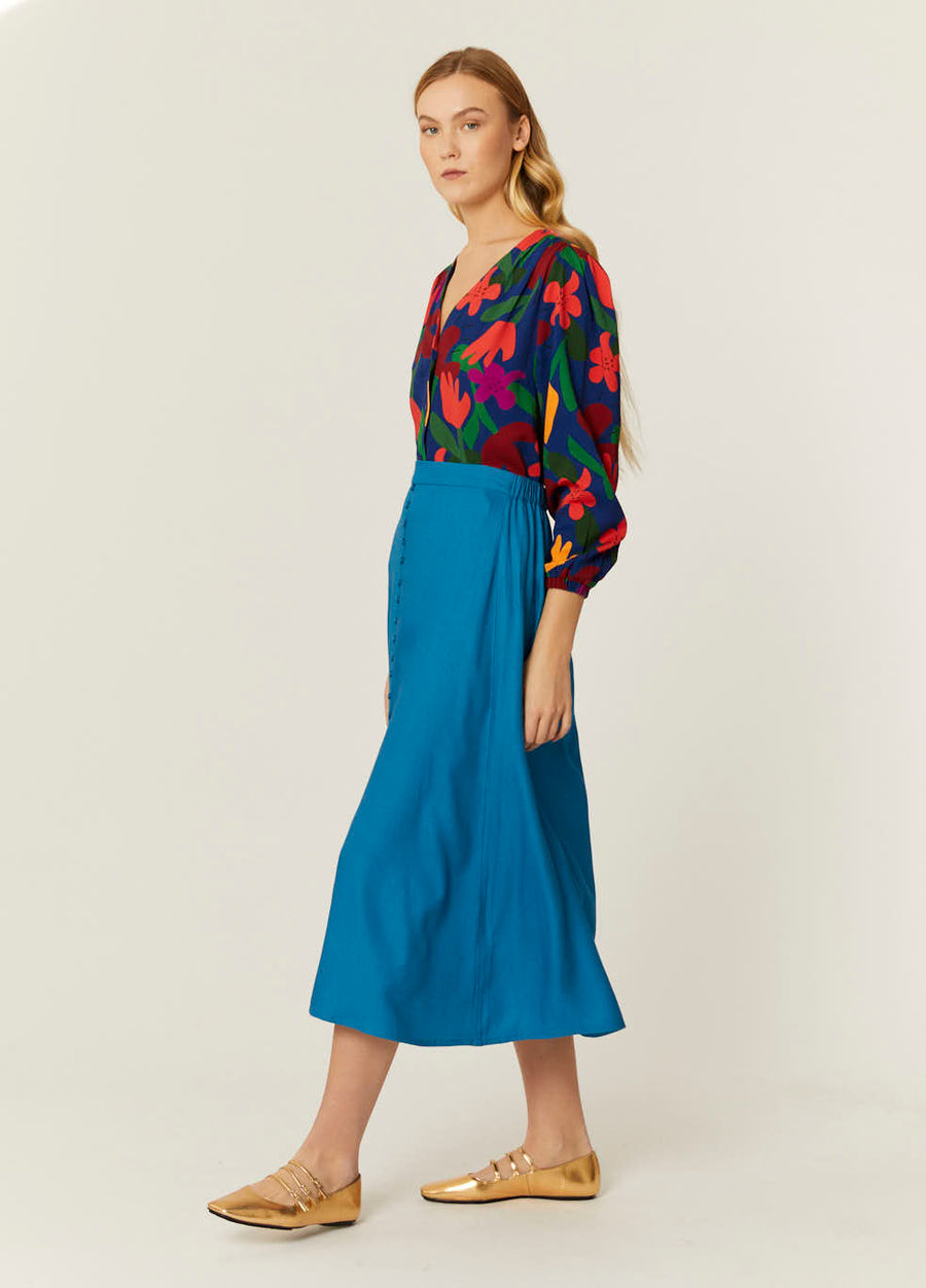 FALDA ECOVERO AZUL
