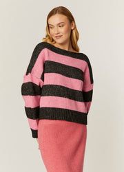 JERSEY RAYAS NEGRO Y ROSA