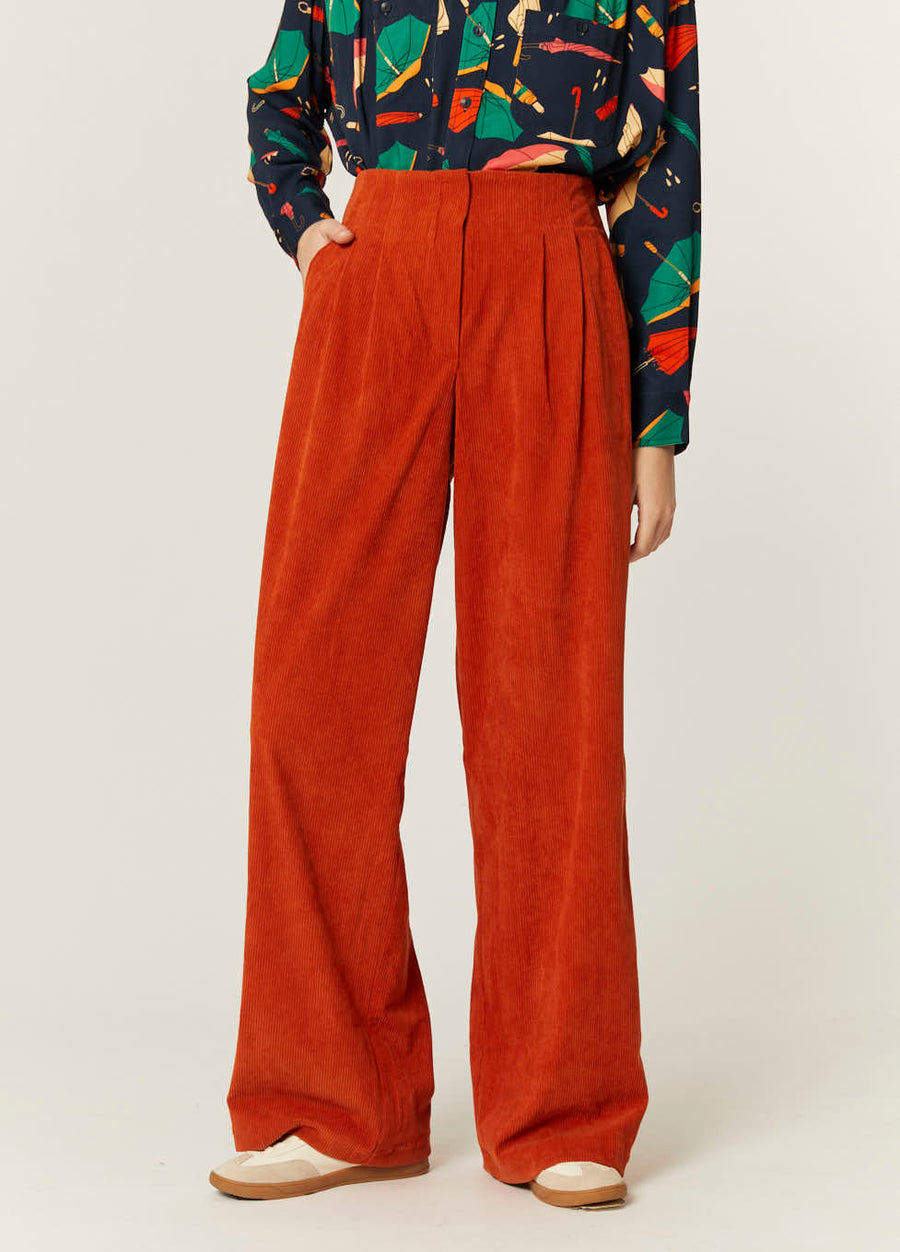 PANTALON PANA ROJO