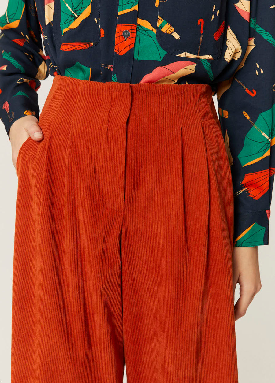 PANTALON PANA ROJO