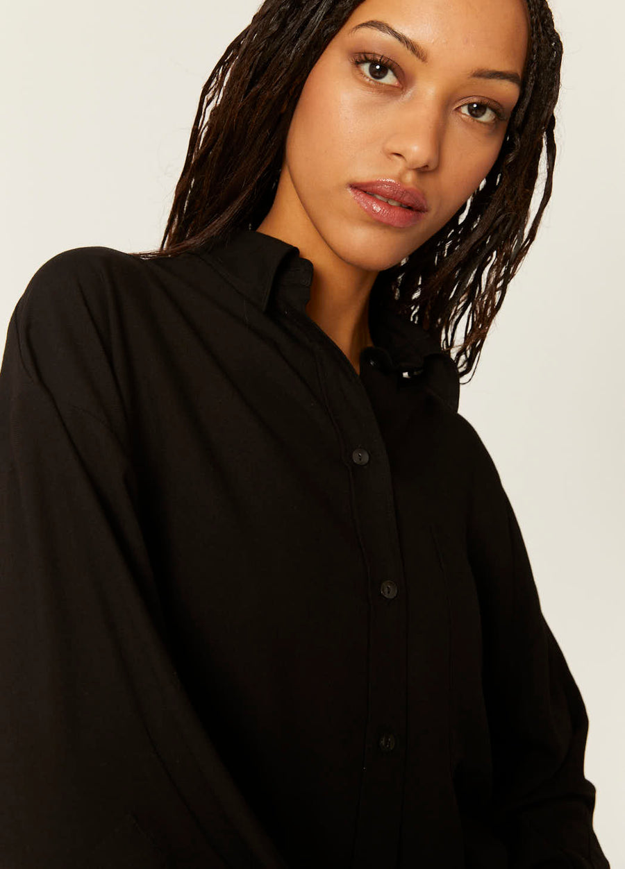 CAMISA OVERSIZE ECOVERO NEGRA
