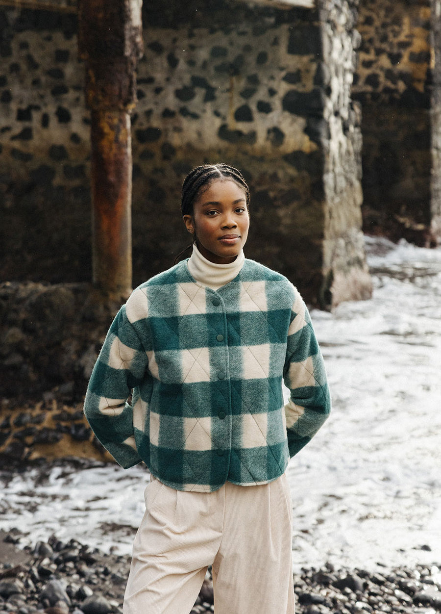 SQUARES JACKET GREEN