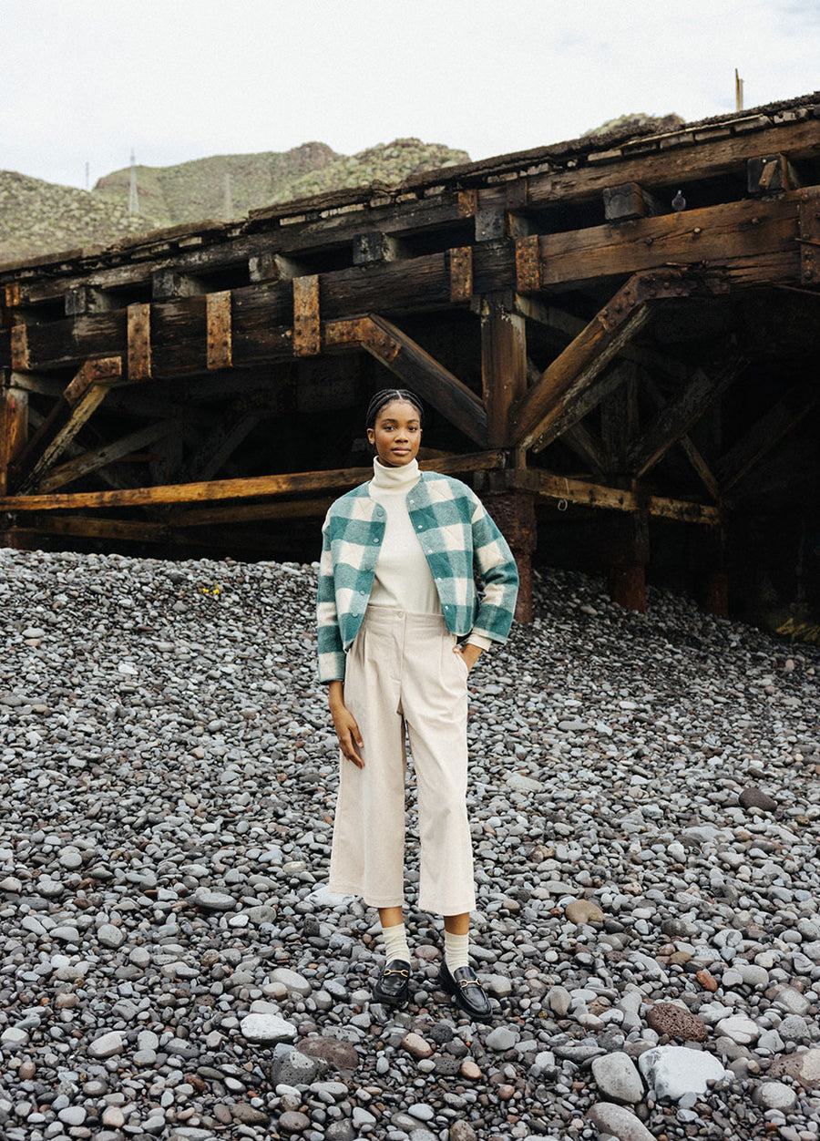 SQUARES JACKET GREEN