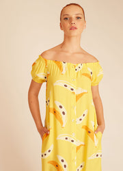 BANANA BARDOT DRESS