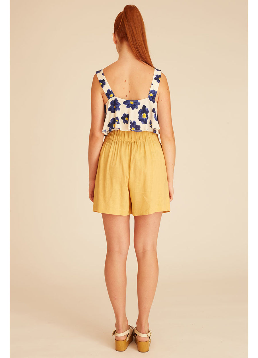 LINEN SHORT YELLOW