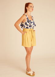 LINEN SHORT YELLOW