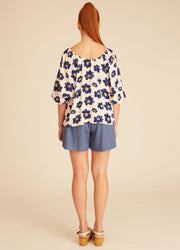 BLUE FLOWERS BLOUSE