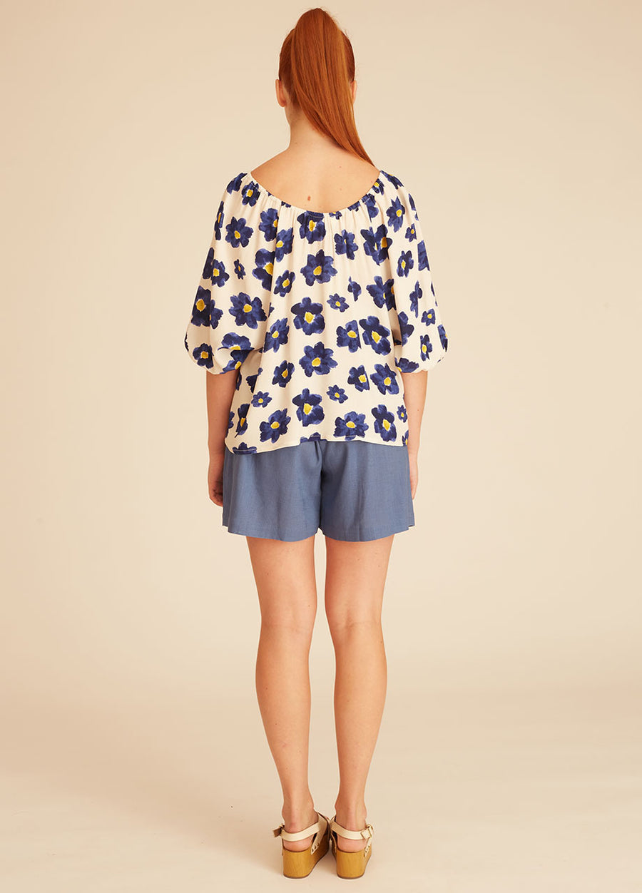 BLUE FLOWERS BLOUSE