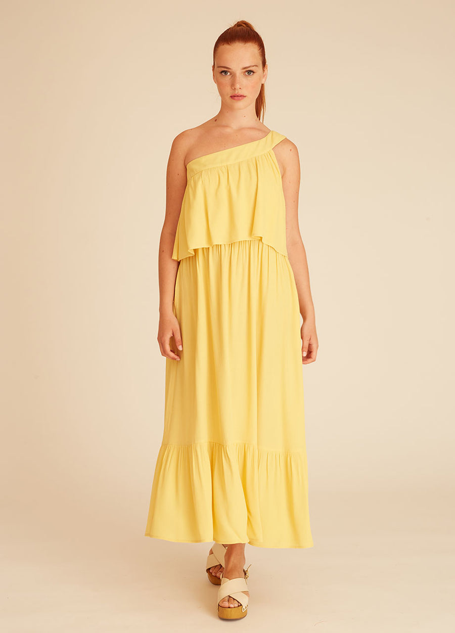 ONE SHOULDER DRESS YELLOW