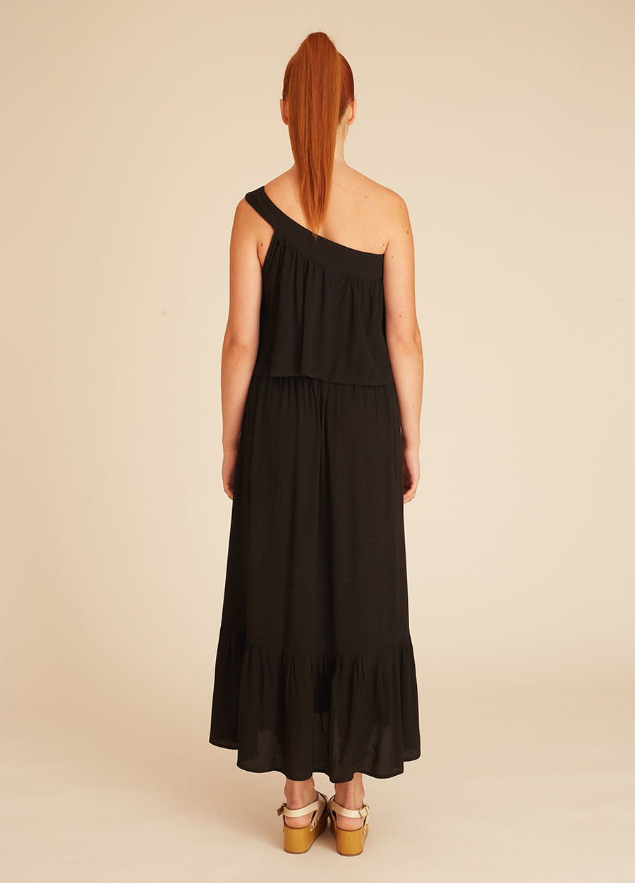 ONE SHOULDER DRESS BLACK